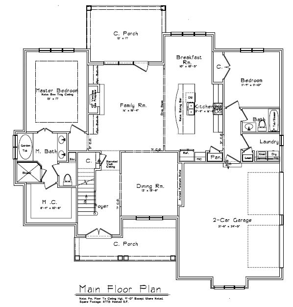 The Arlington Main Floor Plan