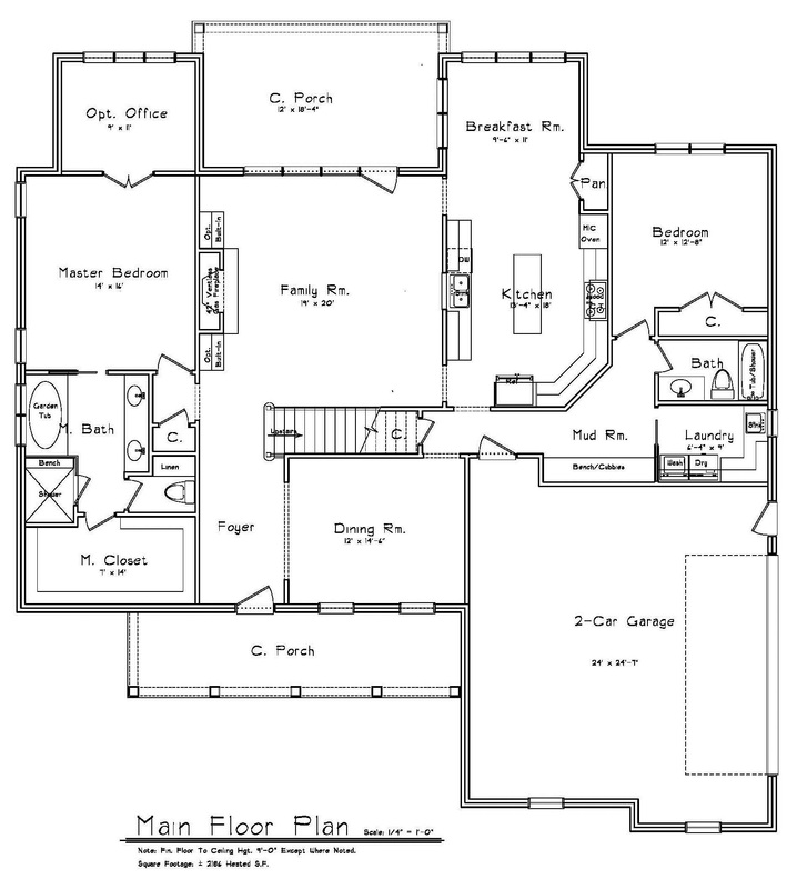 The Chastain Main Floor Plan in Heritage Ridge Auburn