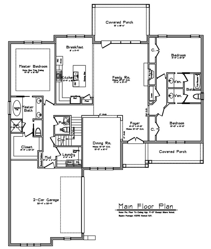 The Livingston Main Floor Plan Michael Allen Homes
